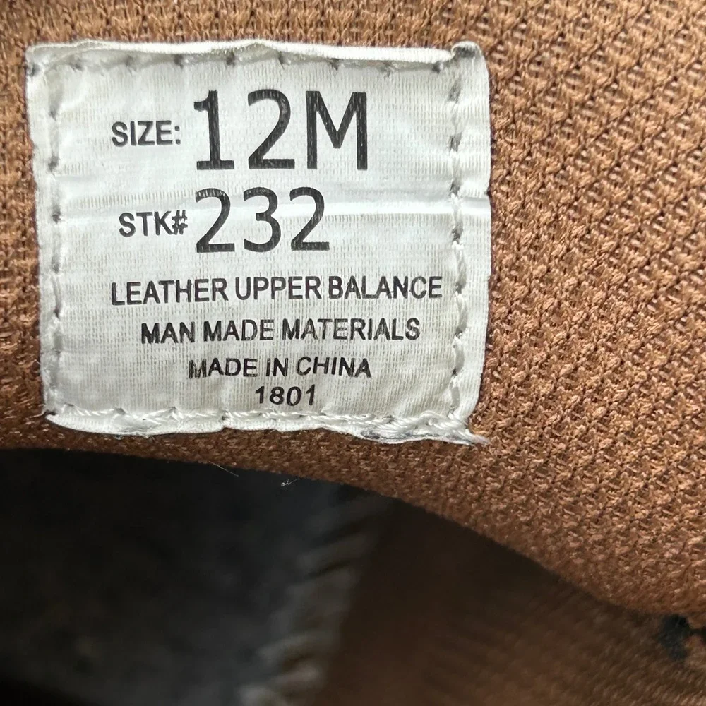Justin Original Workboots Mens 12M Brown Leather Moc Toe Chukka Boots 232